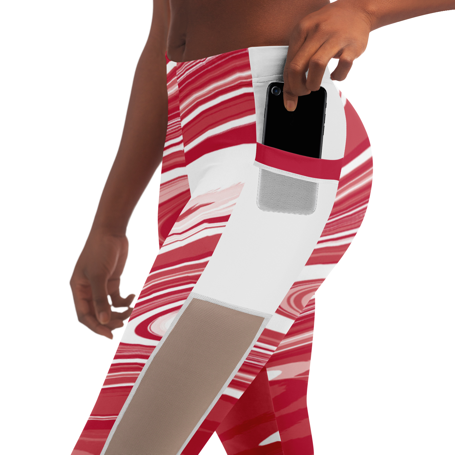 Suminagashi “Crimson Spirit” Leggings