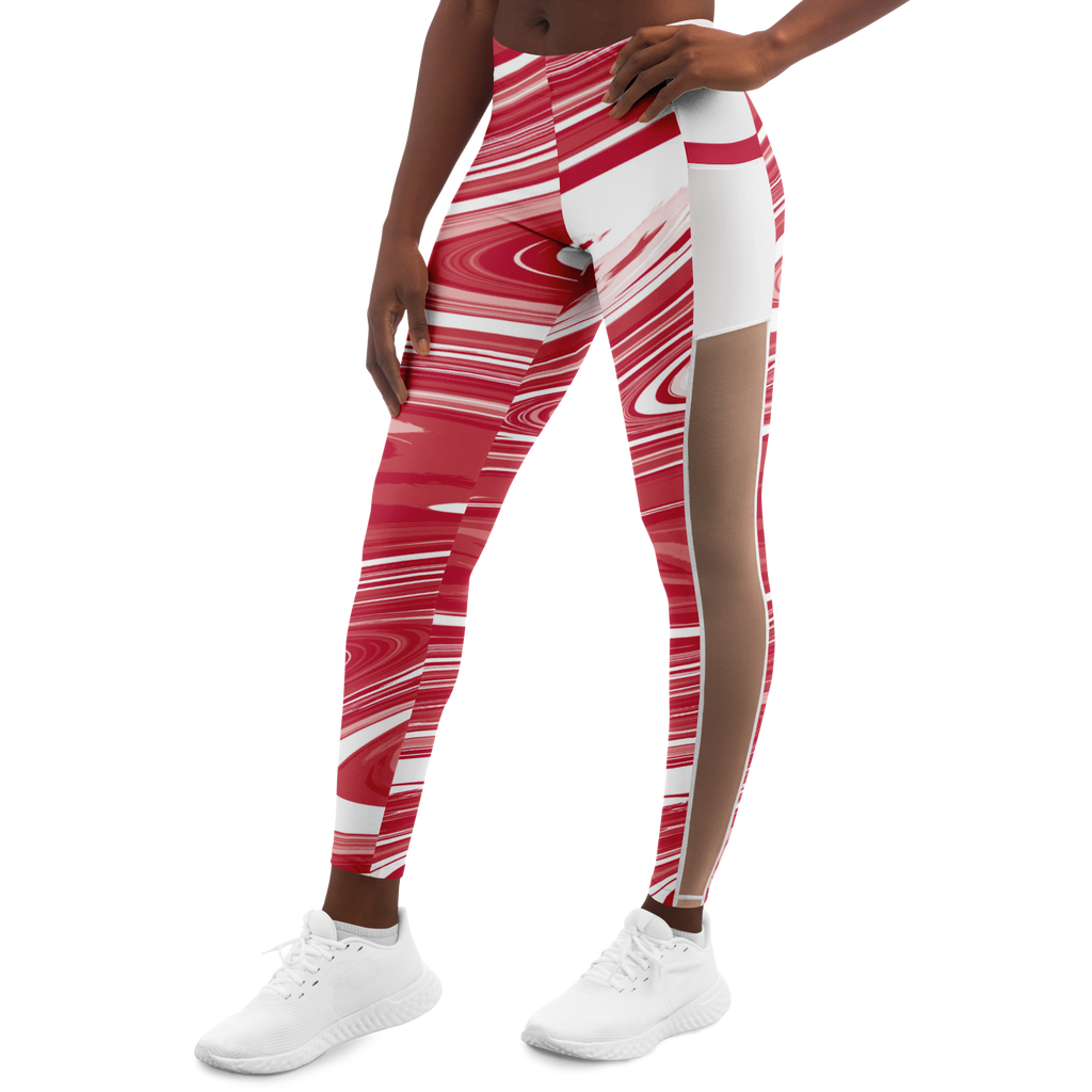 Suminagashi “Crimson Spirit” Leggings