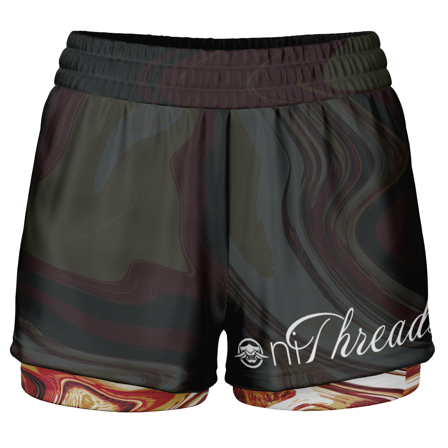 Suminagashi “Crimson Spirit” 2-in-1 Shorts - Oni Threads