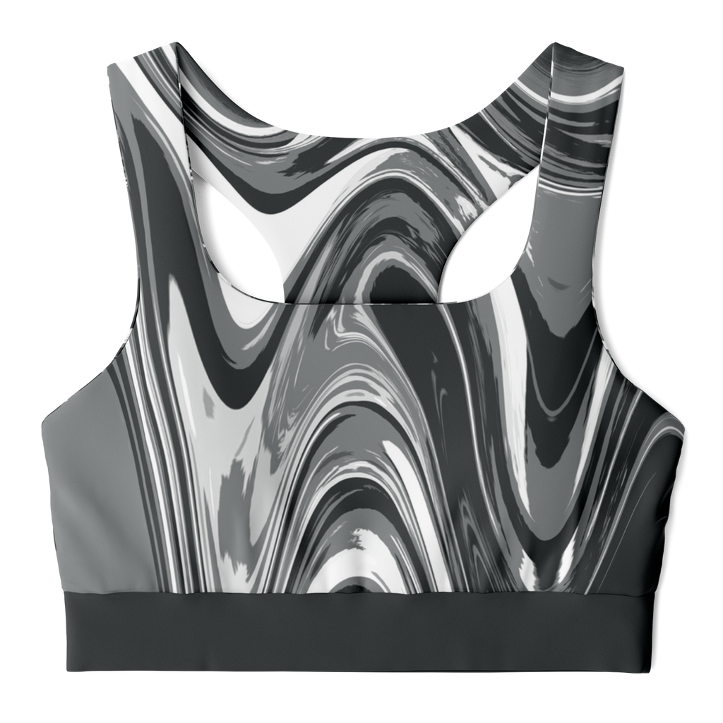 Suminagashi “Iron Smoke” Padded Sports Bra