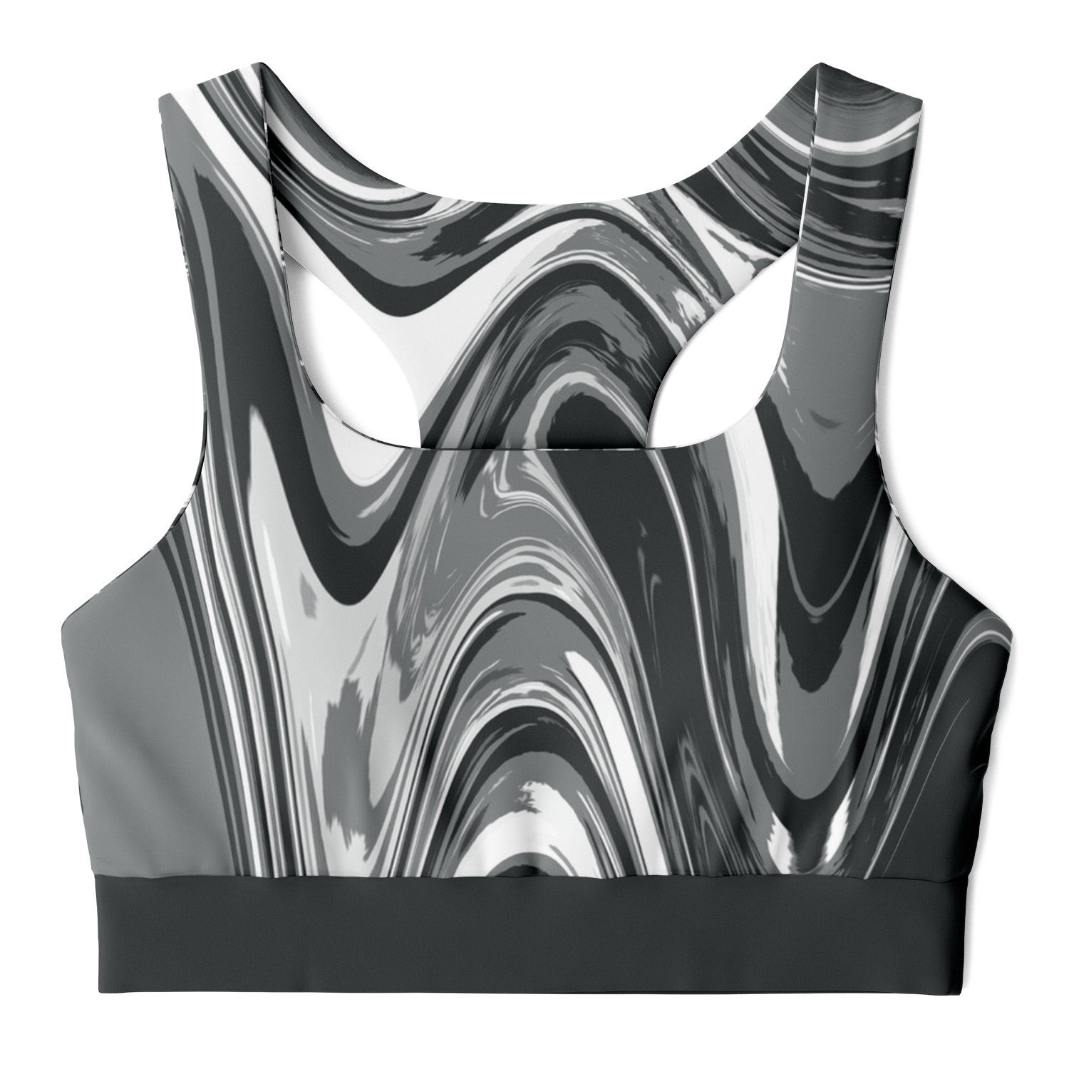 Suminagashi “Iron Smoke” Padded Sports Bra