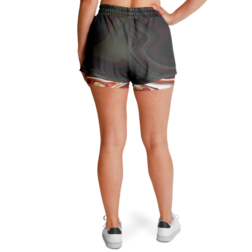 Suminagashi “Imperial Ink” 2-in-1 Shorts