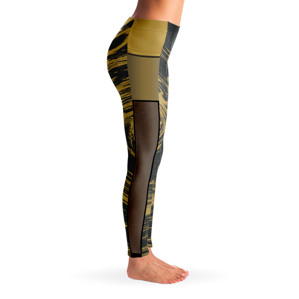 Suminagashi “Gilded Abyss” Leggings