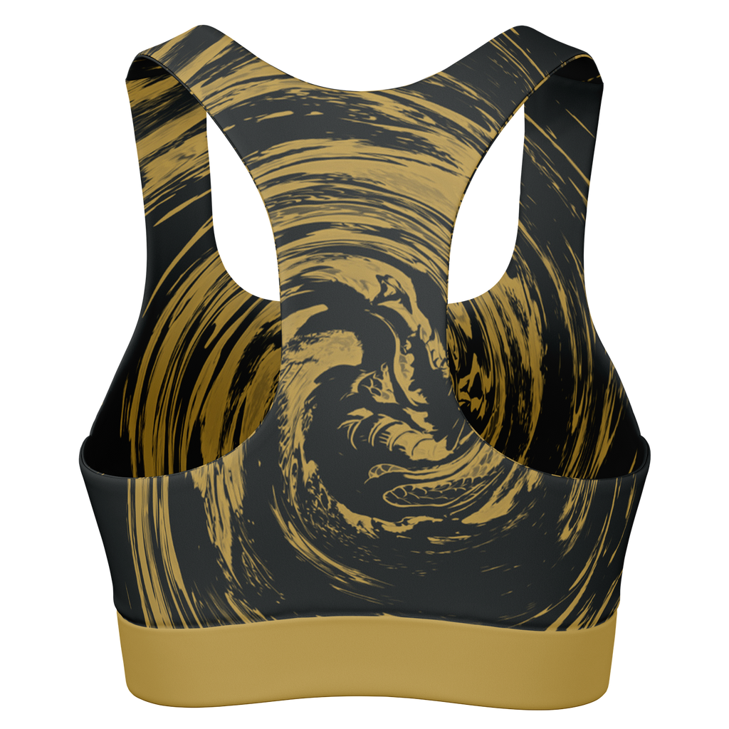 Suminagashi “Gilded Abyss” Padded Sports Bra