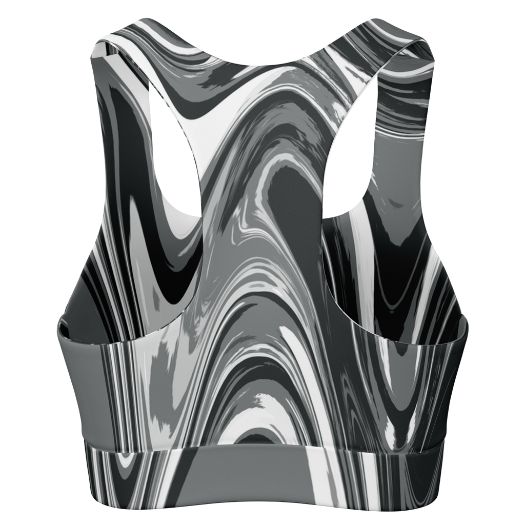 Suminagashi “Iron Smoke” Padded Sports Bra