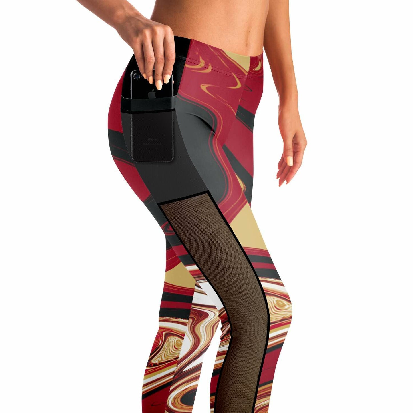 Samurai Suminagashi Mesh Pocket Legging