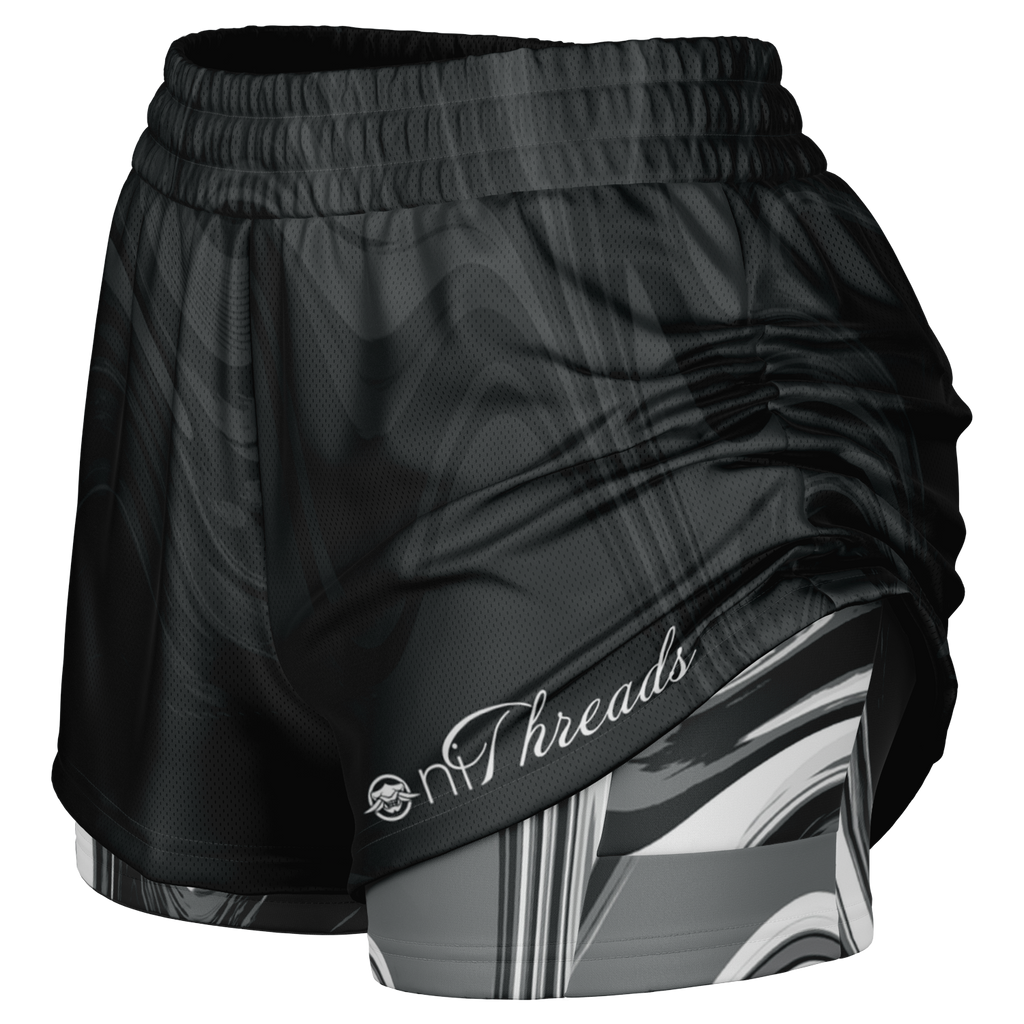 Suminagashi “Iron Smoke” 2-in-1 Shorts - Oni Threads