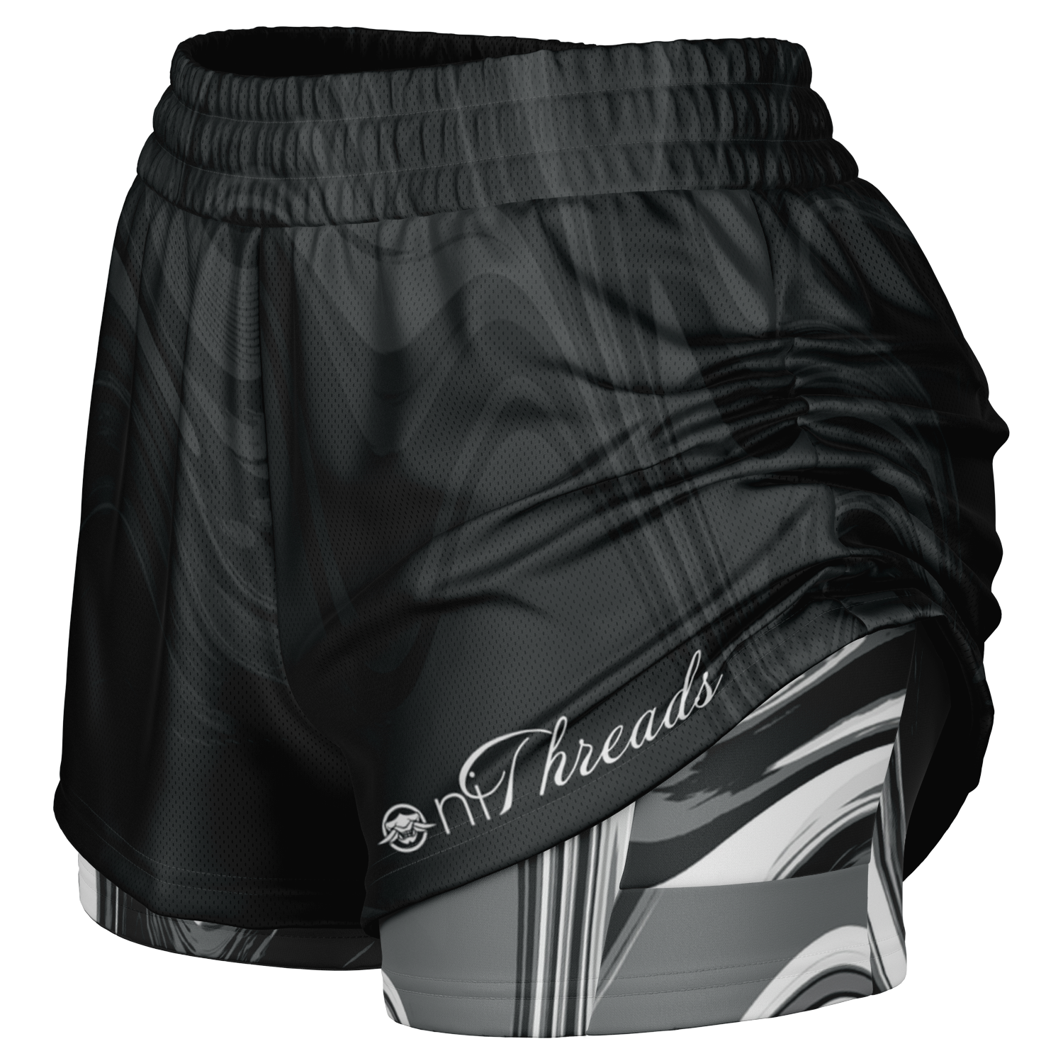 Suminagashi “Iron Smoke” 2-in-1 Shorts - Oni Threads