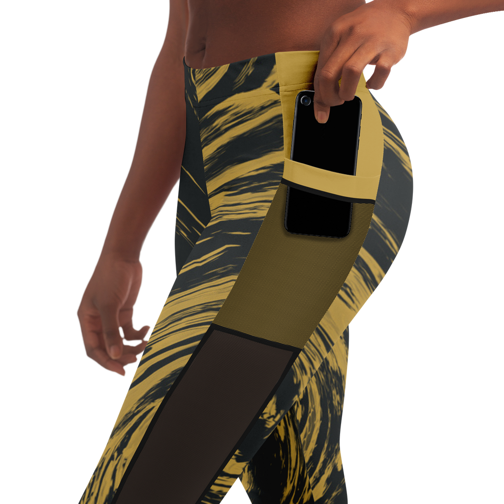 Suminagashi “Gilded Abyss” Leggings