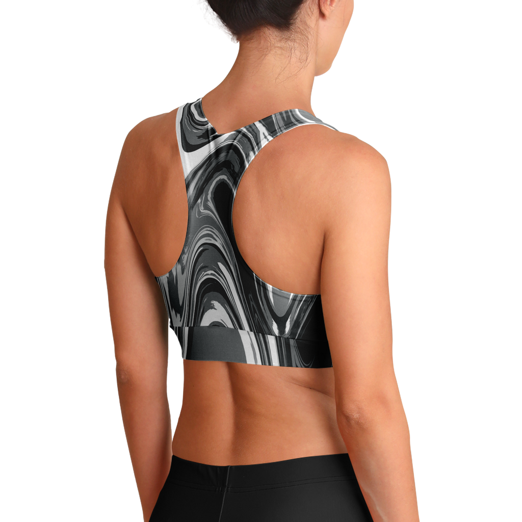 Suminagashi “Iron Smoke” Padded Sports Bra