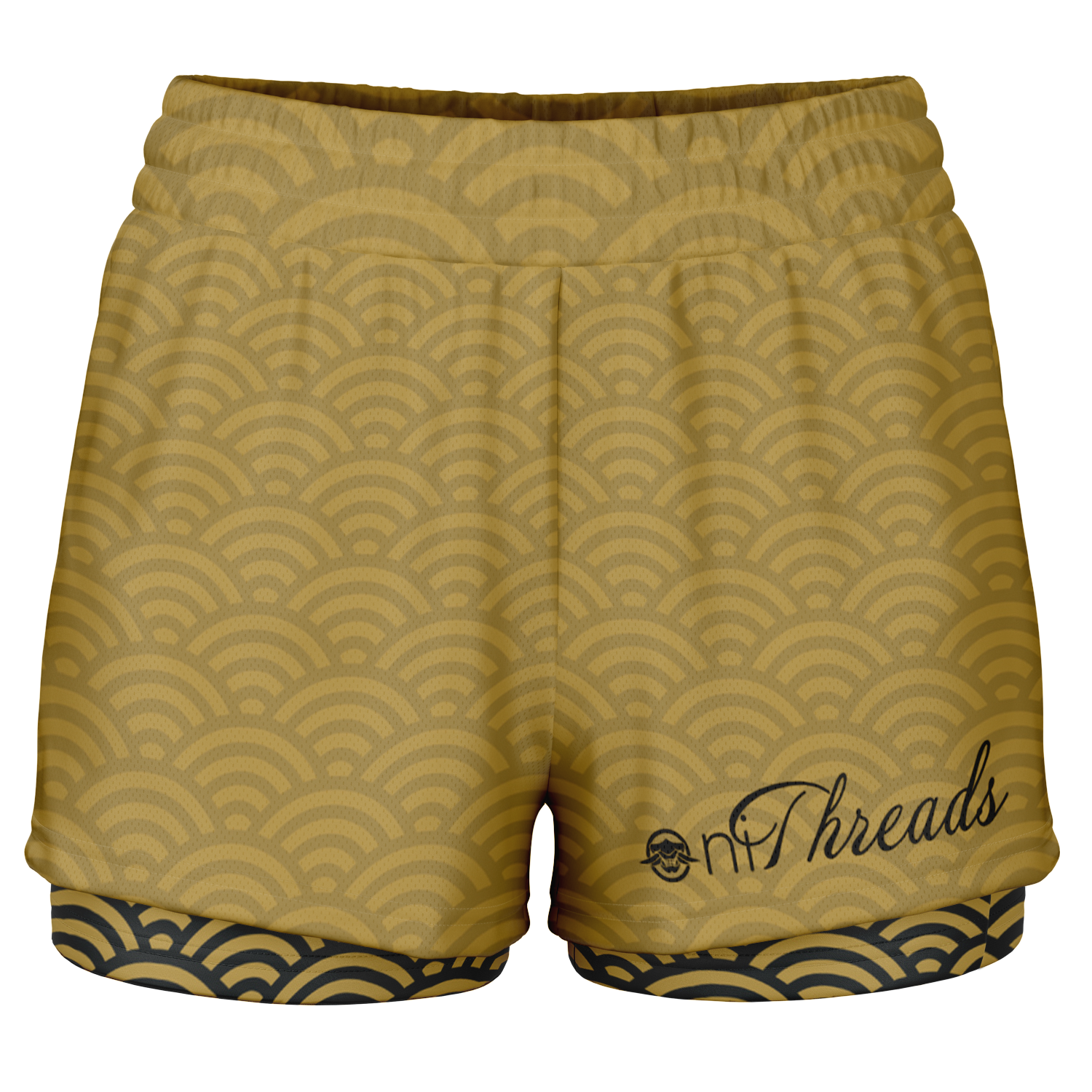 Seigaiha “Gilded Tide” 2-in-1 Shorts