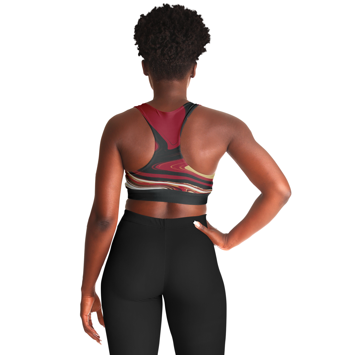 Suminagashi “Imperial Ink” Padded Sports Bra