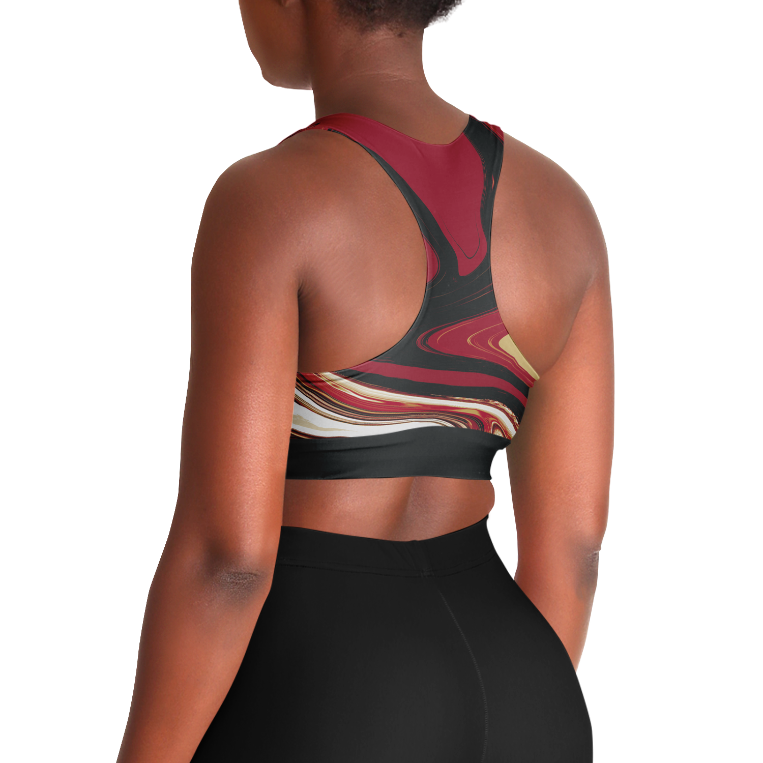 Suminagashi “Imperial Ink” Padded Sports Bra