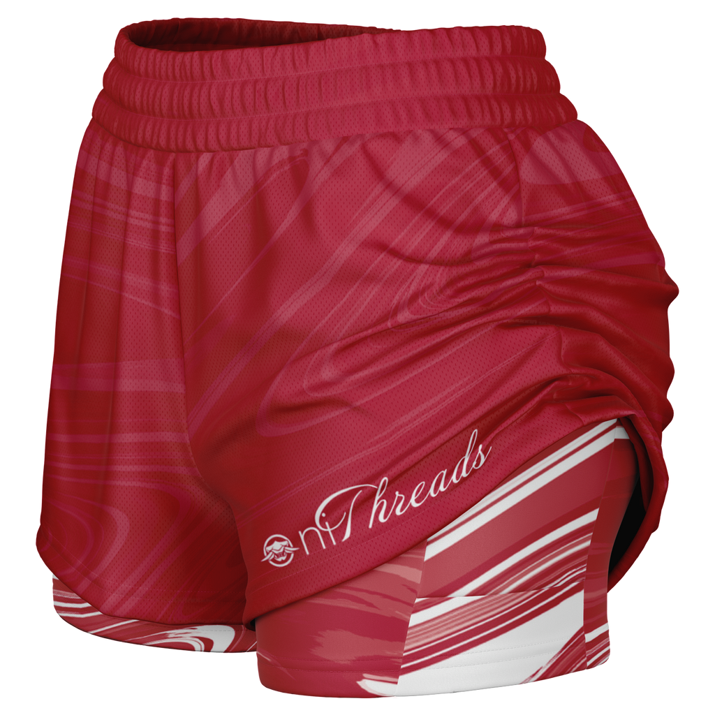 Suminagashi “Crimson Spirit” 2-in-1 Shorts - Oni Threads