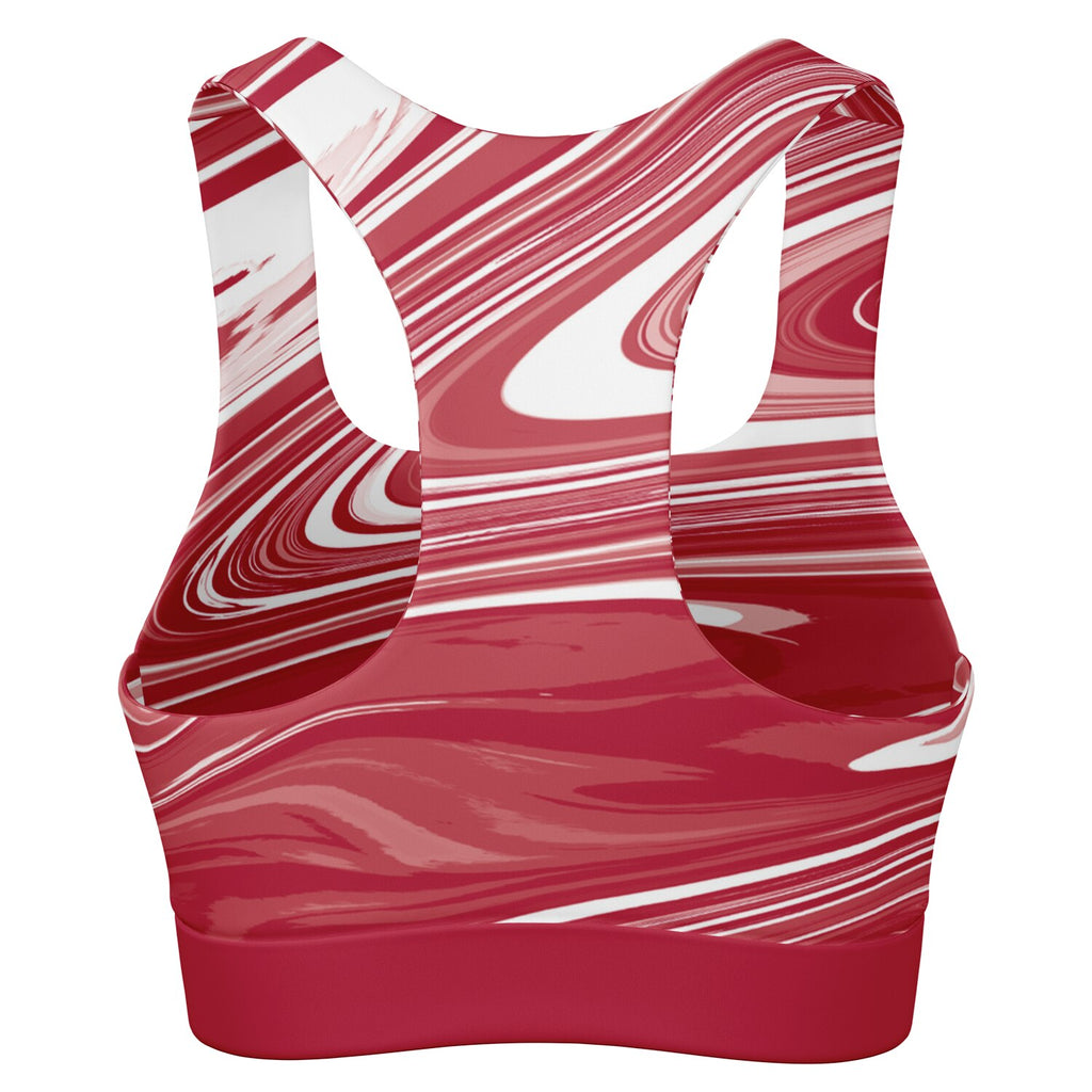 Suminagashi “Crimson Spirit” Padded Sports Bra
