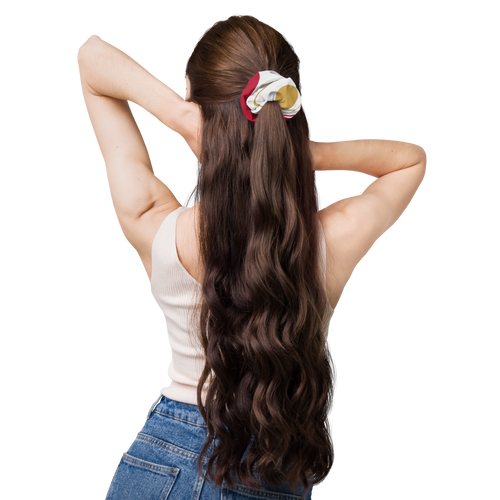 Recycled Samurai Suminagashi Scrunchie - Oni Threads