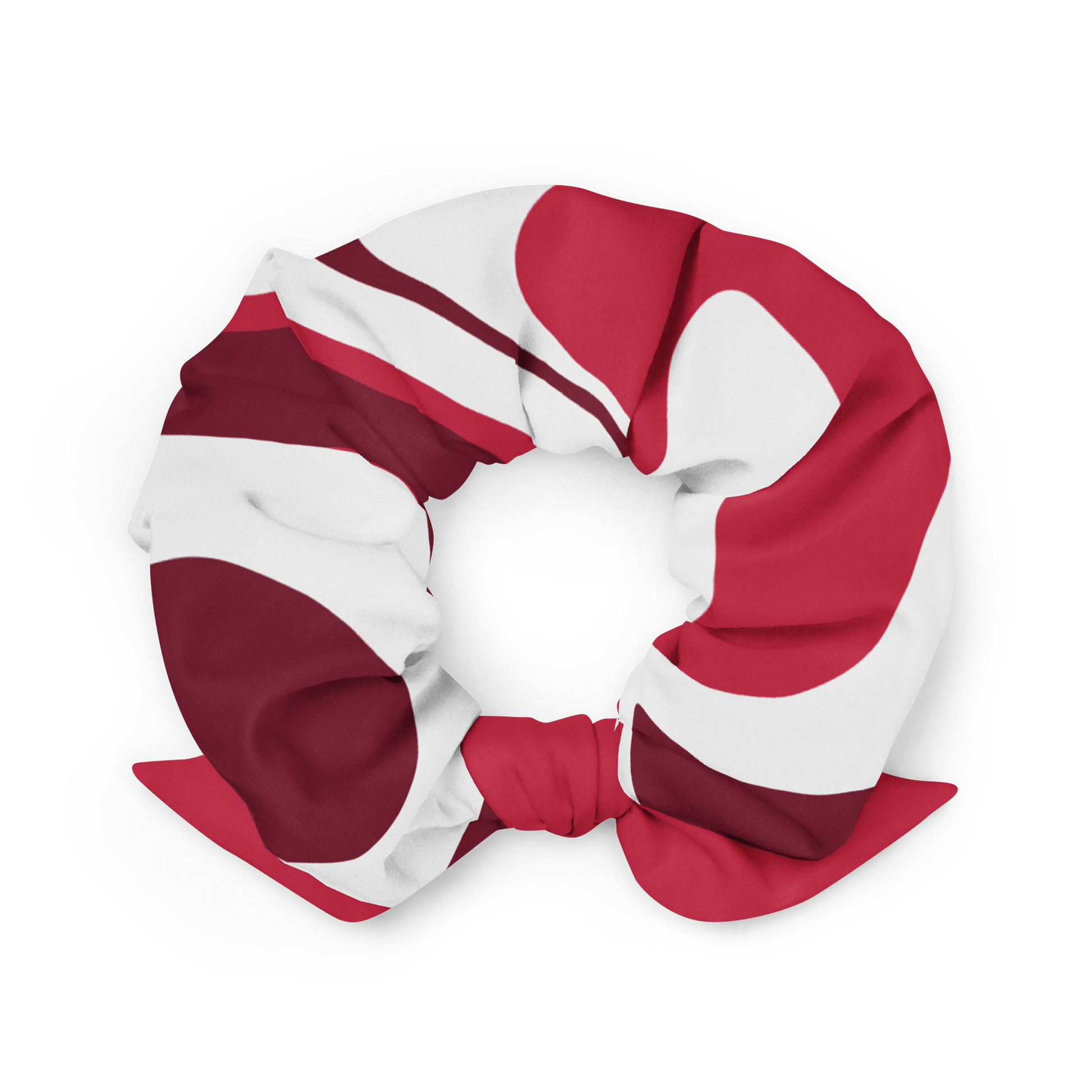 Red Suminagashi Recycled Scrunchie - Oni Threads