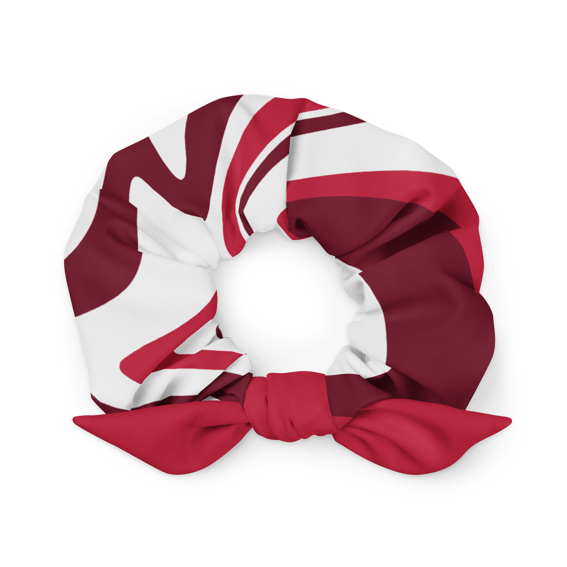 Red Suminagashi Recycled Scrunchie - Oni Threads