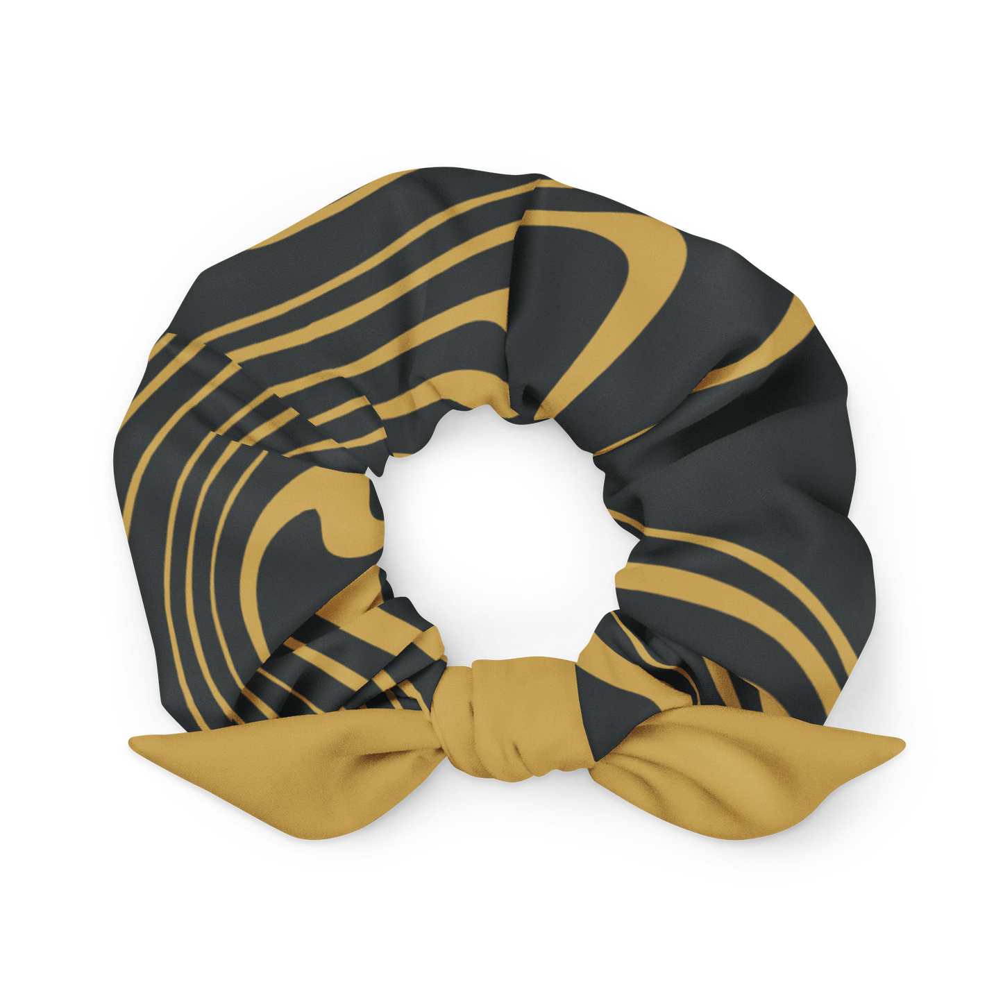 Gold Suminagashi Recycled Scrunchie - Oni Threads