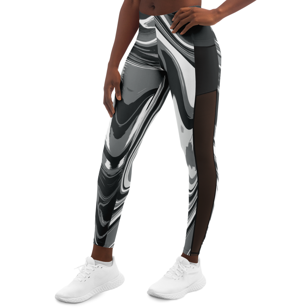 Suminagashi “Iron Smoke” Leggings