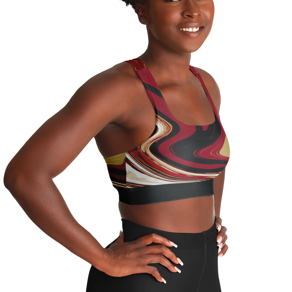 Suminagashi “Imperial Ink” Padded Sports Bra