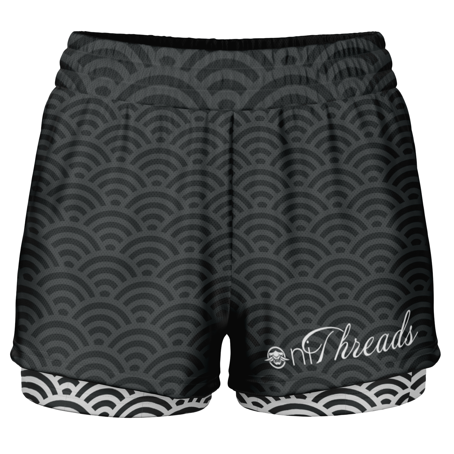 Seigaiha “Mist & Foam” 2-in-1 Shorts