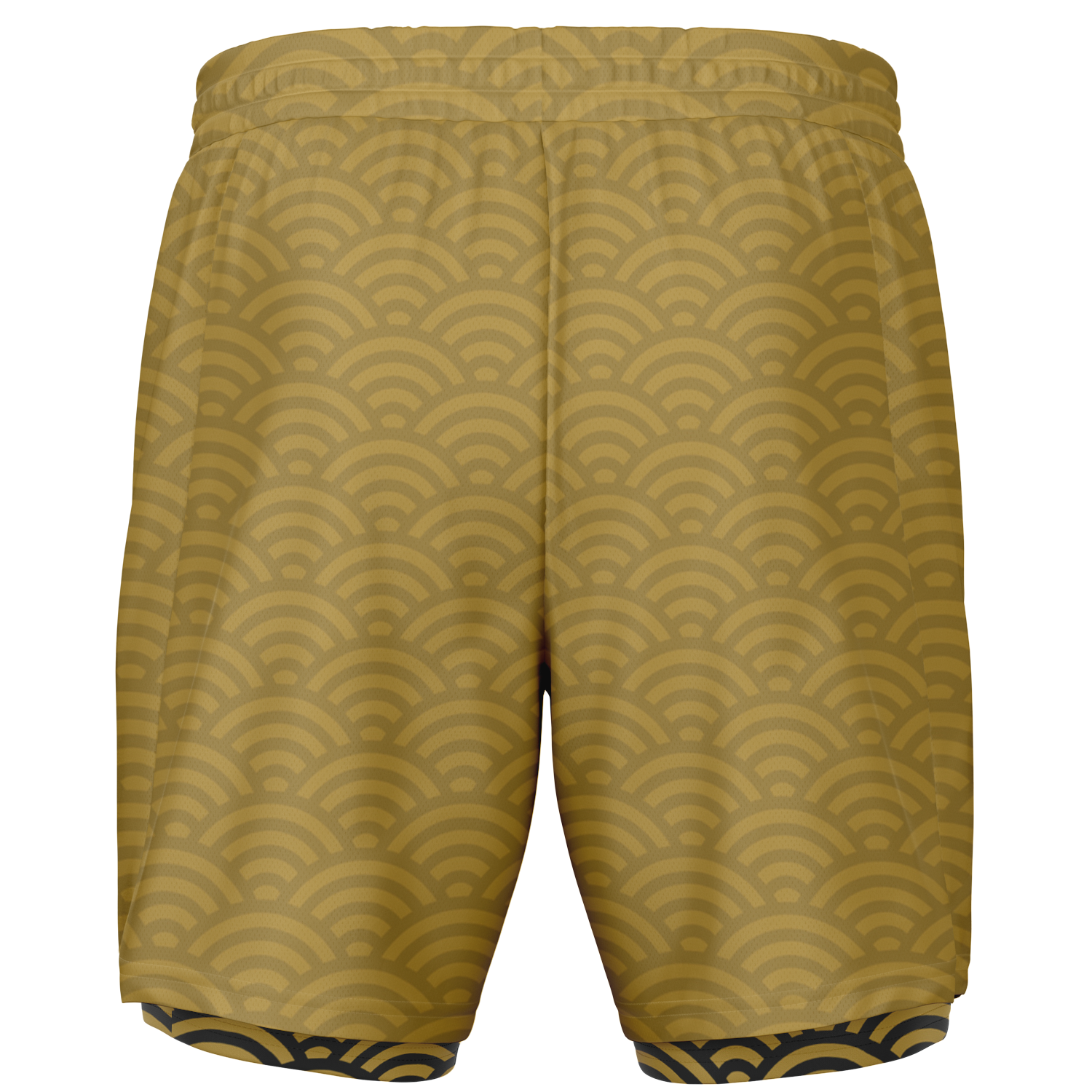 Men's Seigaiha Daimyo Tide 2-in-1 Shorts - AOP