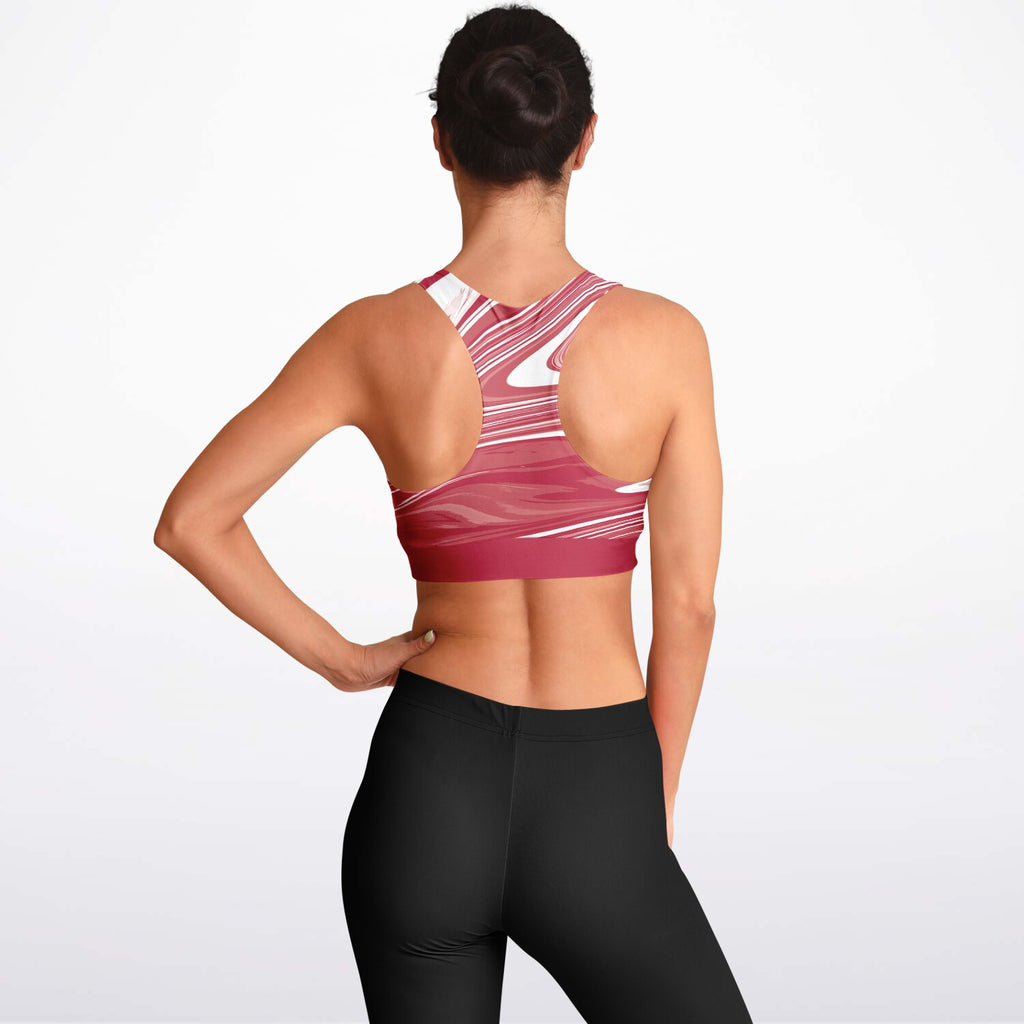 Suminagashi “Crimson Spirit” Padded Sports Bra