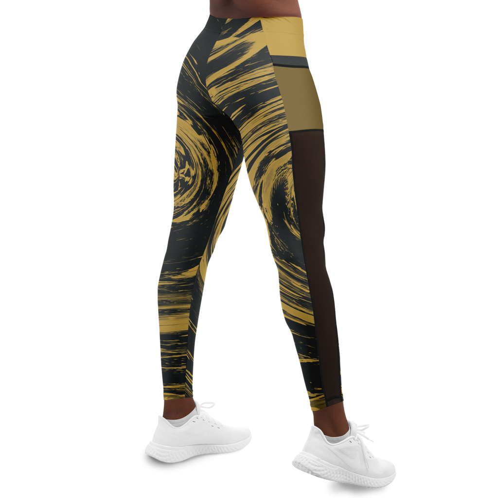 Seigaiha “Gilded Tide” Leggings