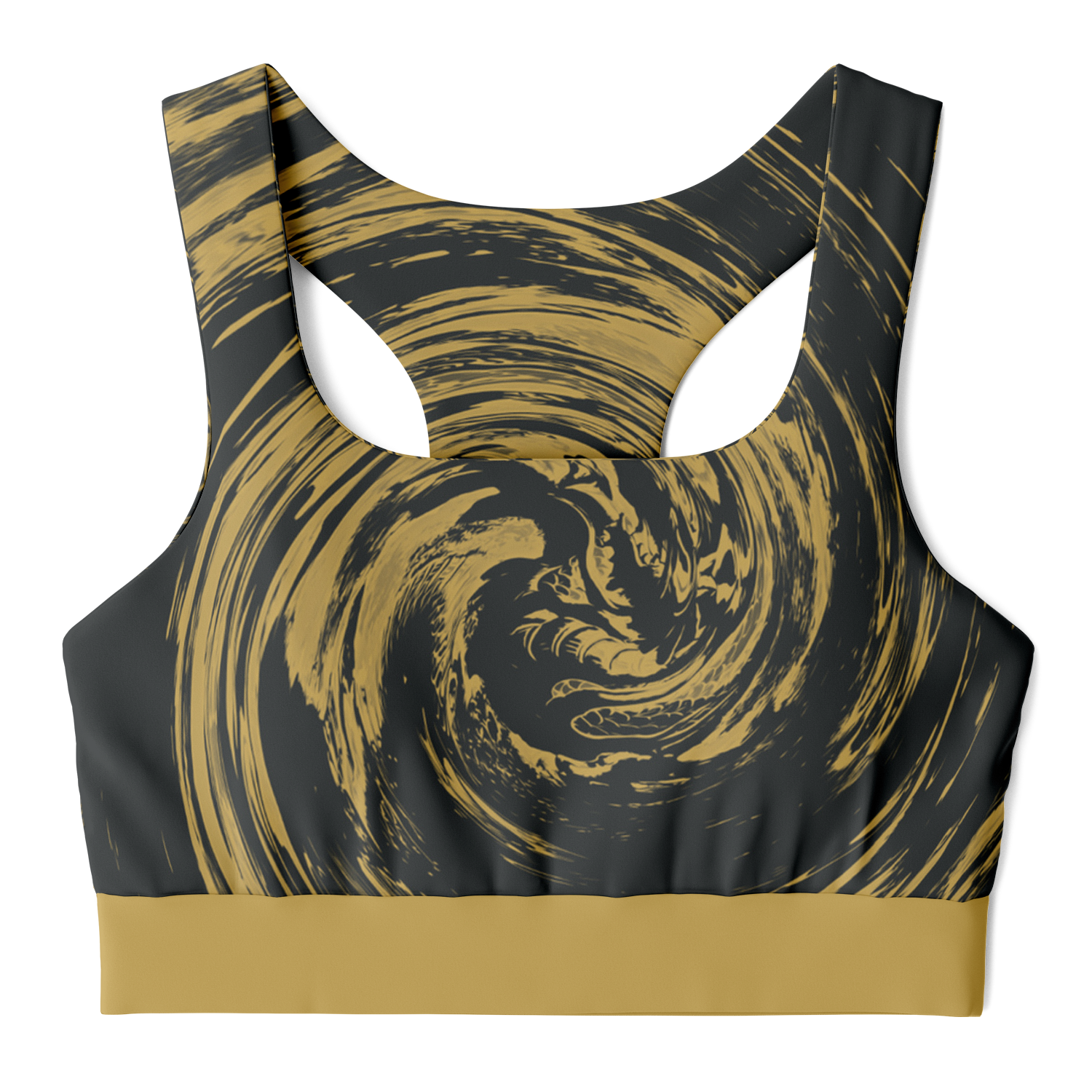 Suminagashi “Gilded Abyss” Padded Sports Bra