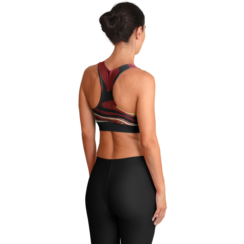 Suminagashi “Imperial Ink” Padded Sports Bra