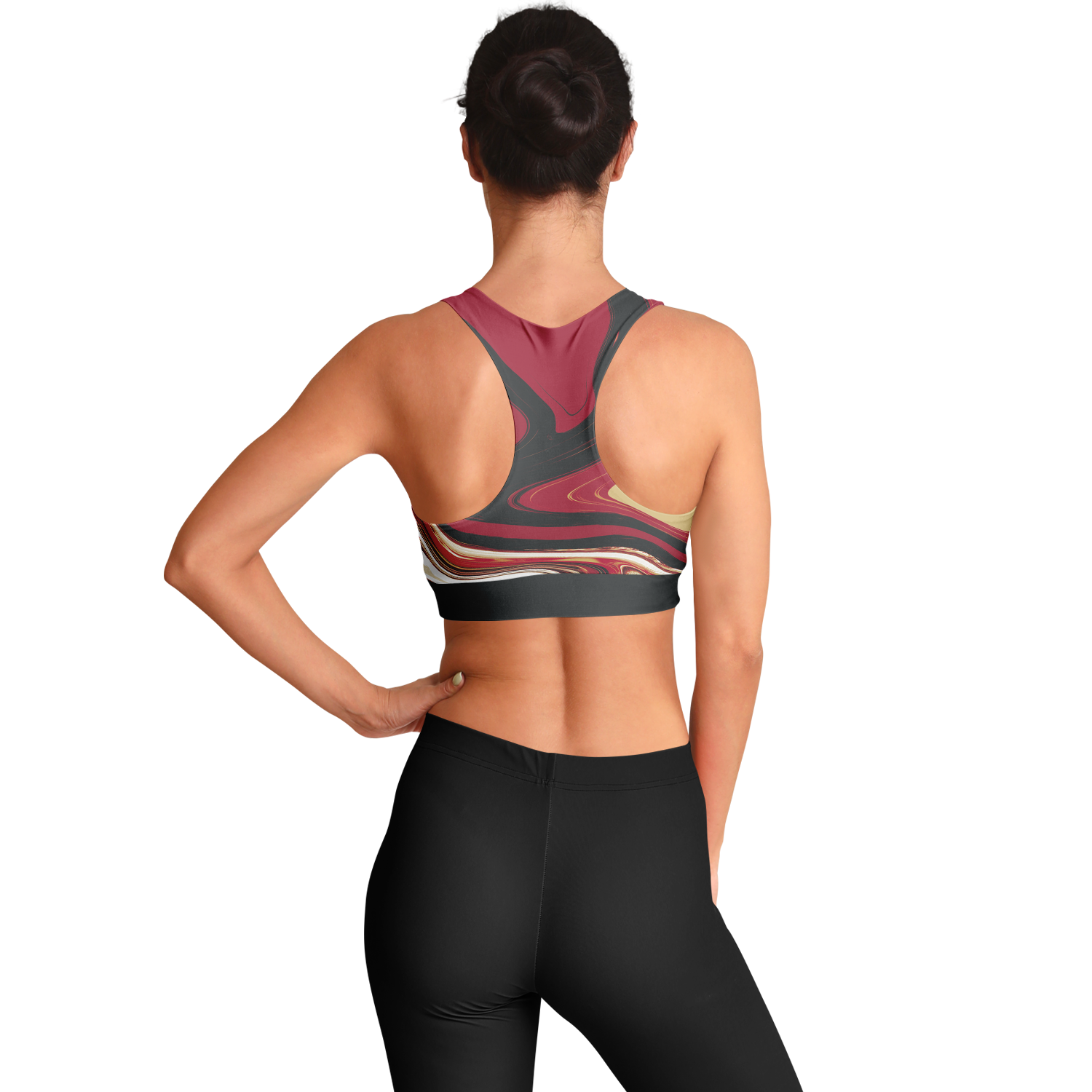Suminagashi “Imperial Ink” Padded Sports Bra