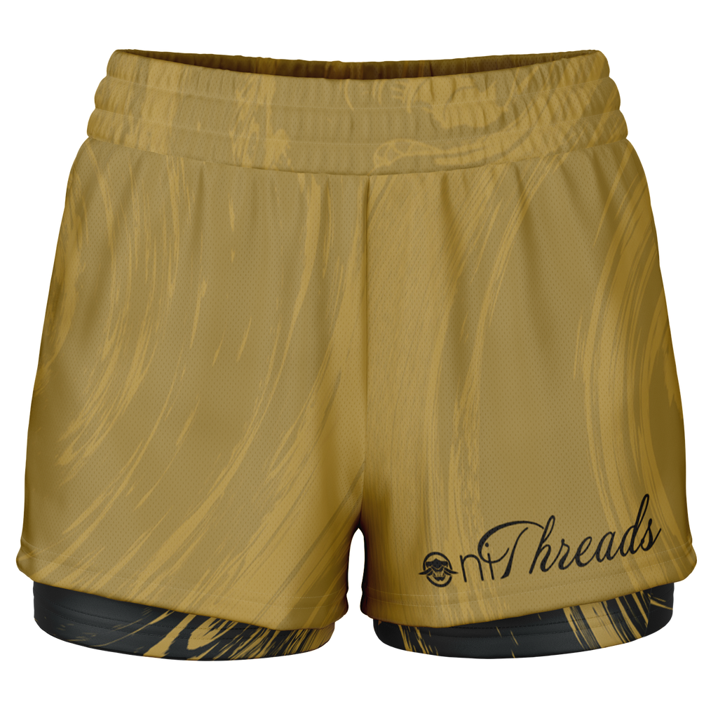 Suminagashi “Gilded Abyss” 2-in-1 Shorts - Oni Threads