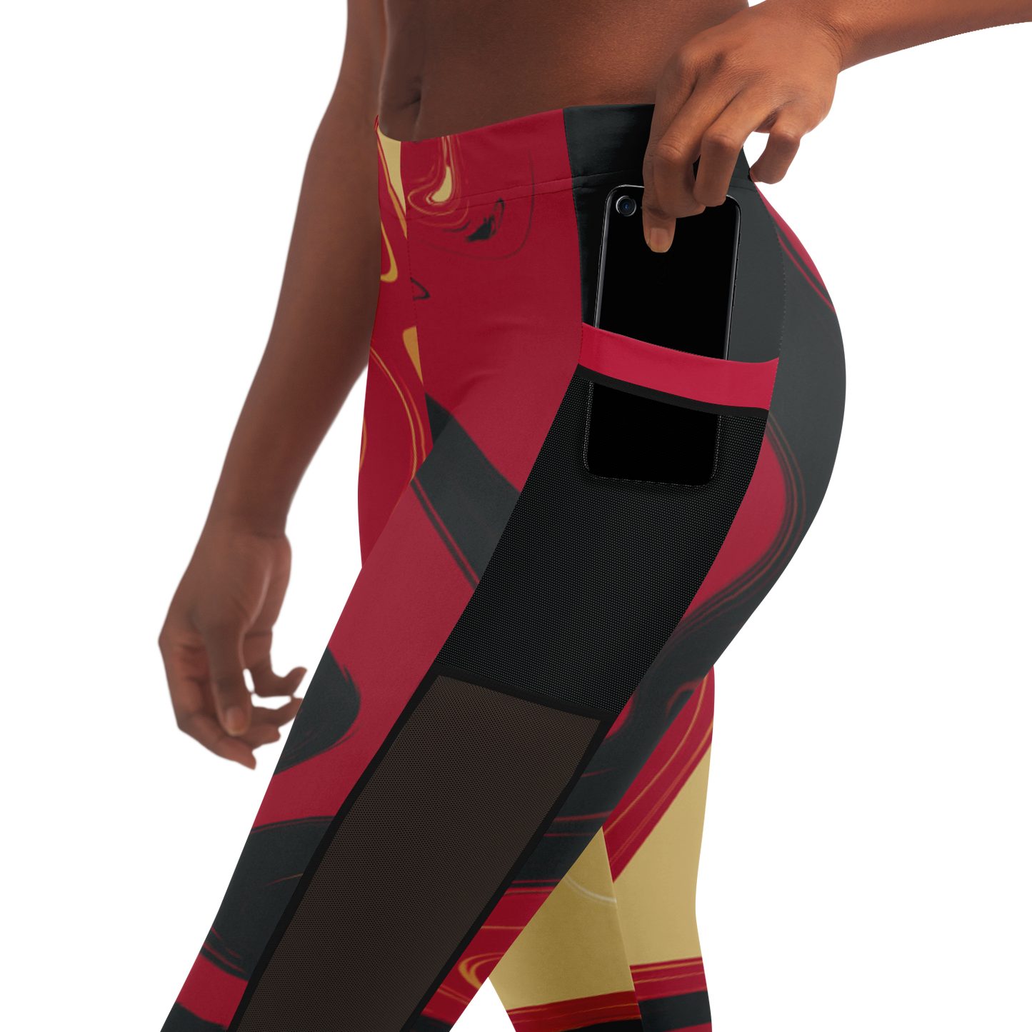Samurai Suminagashi Mesh Pocket Legging