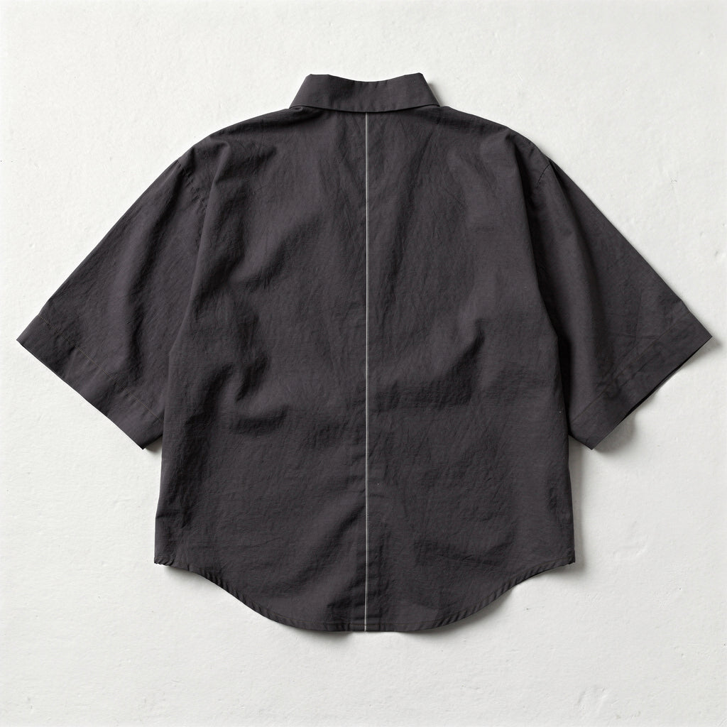 Suminagashi “Gilded Abyss” Cropped Kimono Sleeve Blouse