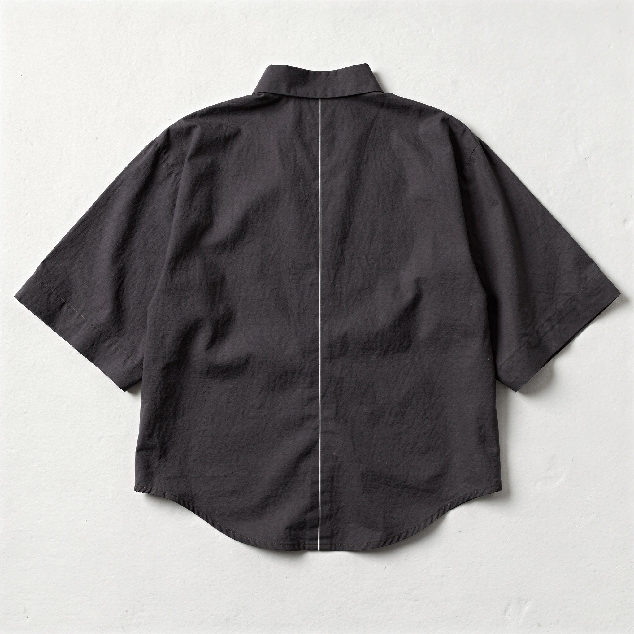 Suminagashi “Gilded Abyss” Cropped Kimono Sleeve Blouse