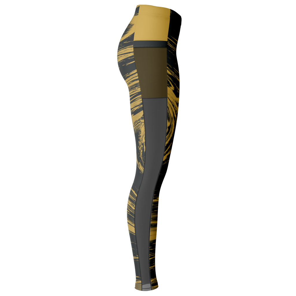 Seigaiha “Gilded Tide” Leggings