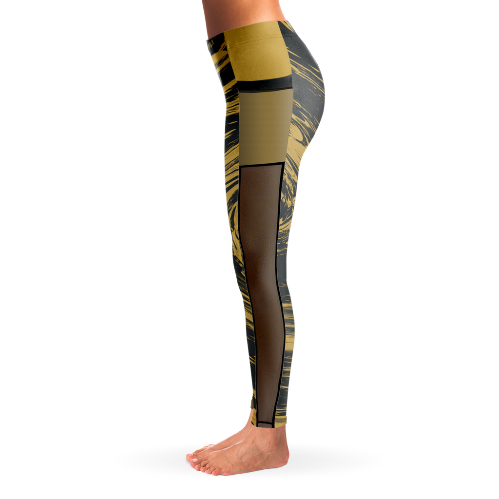 Suminagashi “Gilded Abyss” Leggings