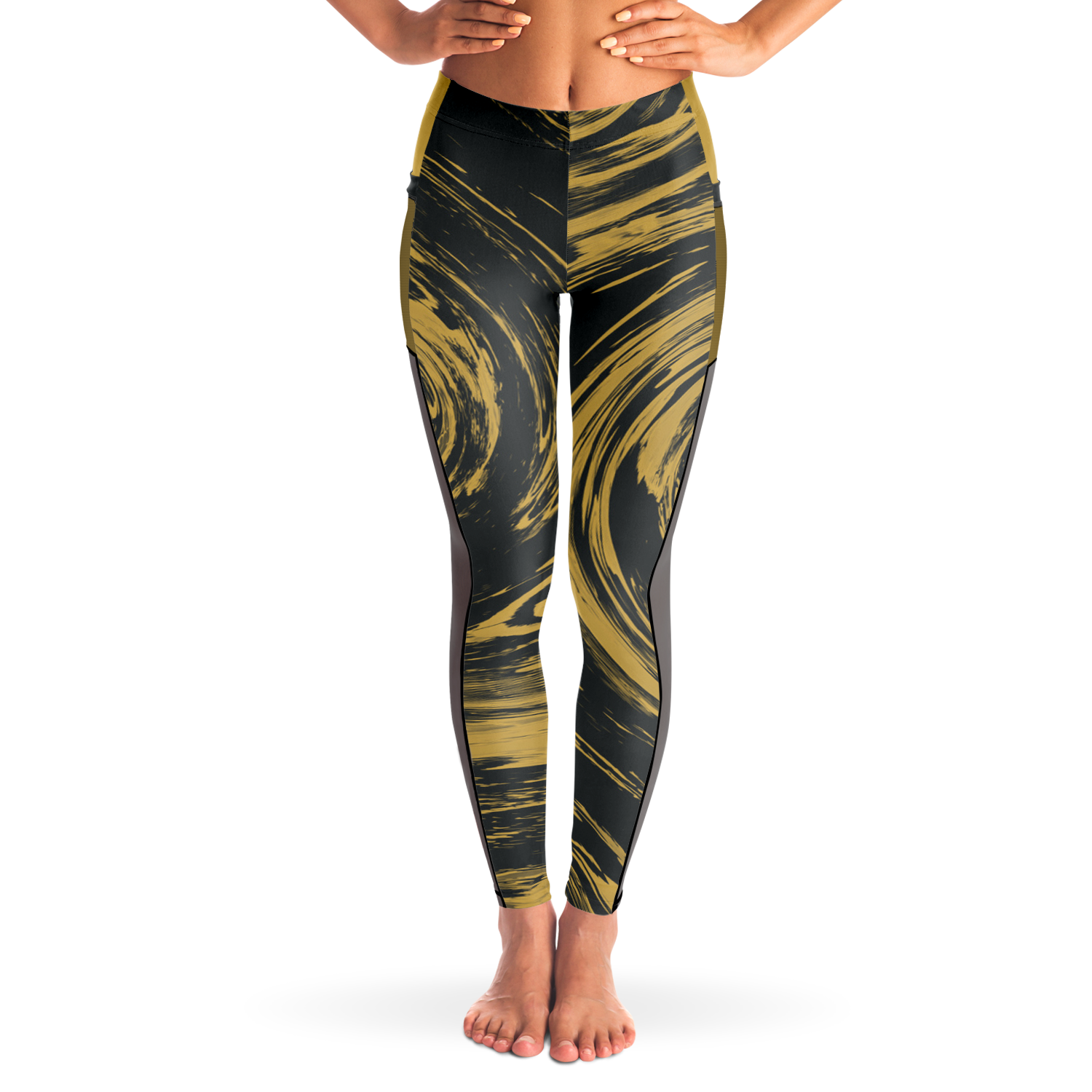 Seigaiha “Gilded Tide” Leggings