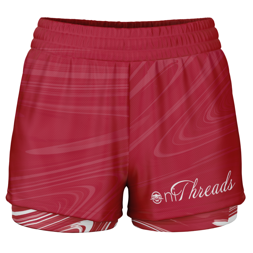 Suminagashi “Crimson Spirit” 2-in-1 Shorts - Oni Threads