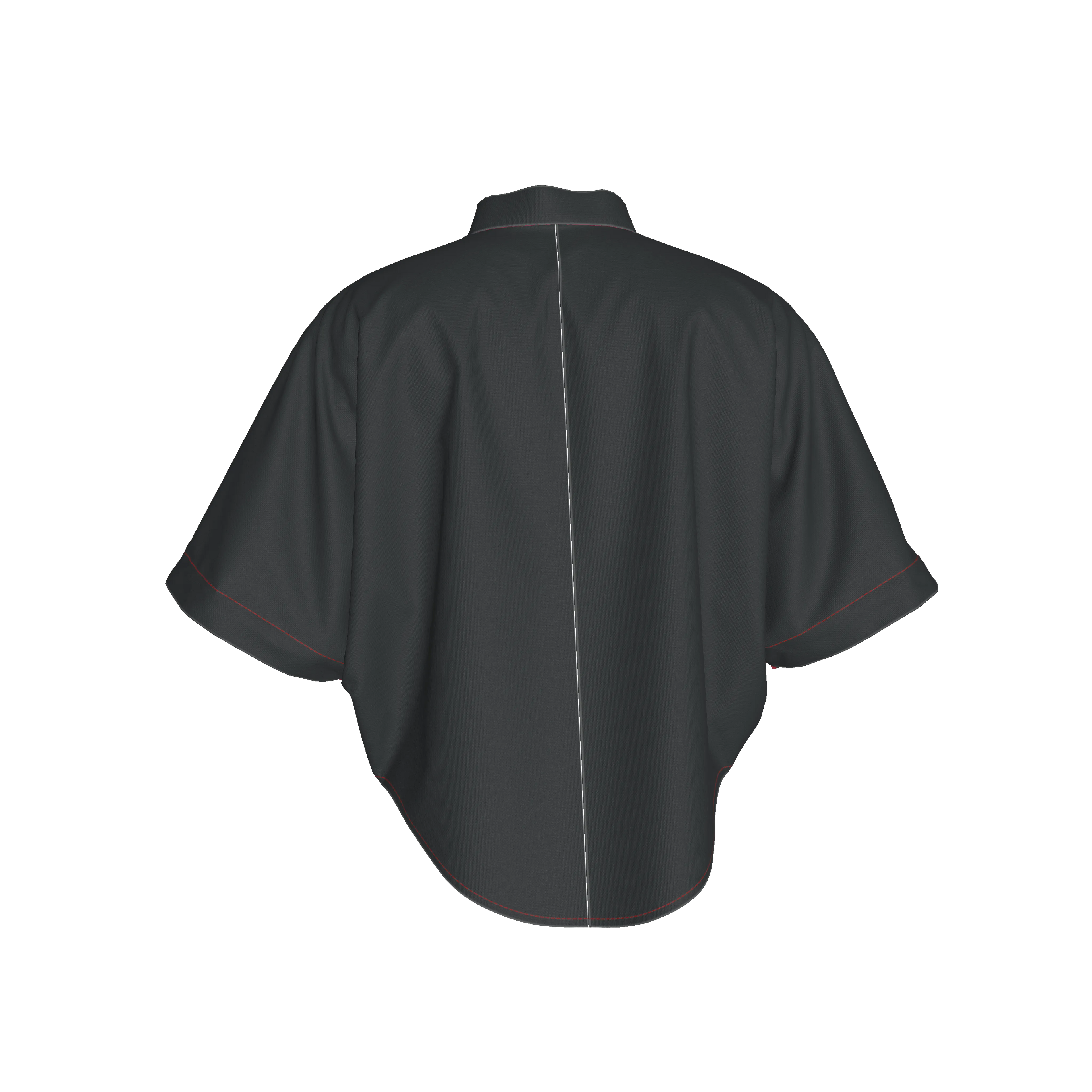 Samurai Suminagashi Cropped Kimono Sleeve Blouse