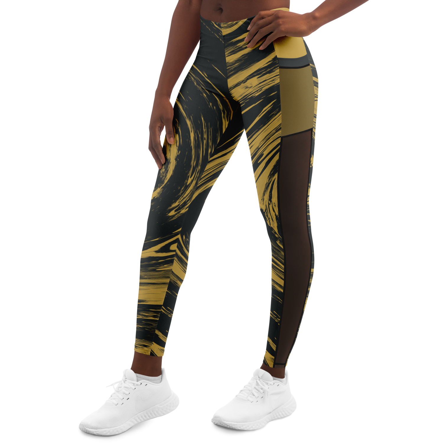 Seigaiha “Gilded Tide” Leggings