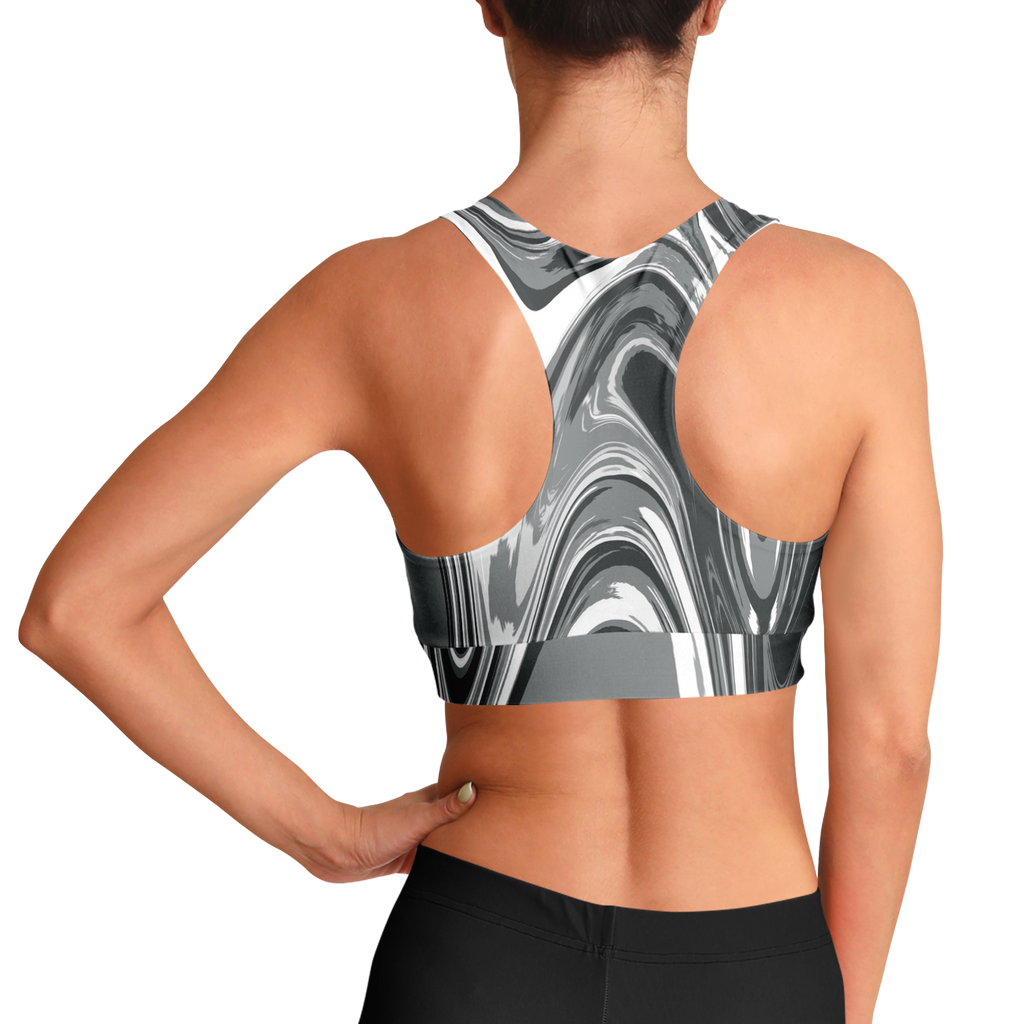 Suminagashi “Iron Smoke” Padded Sports Bra