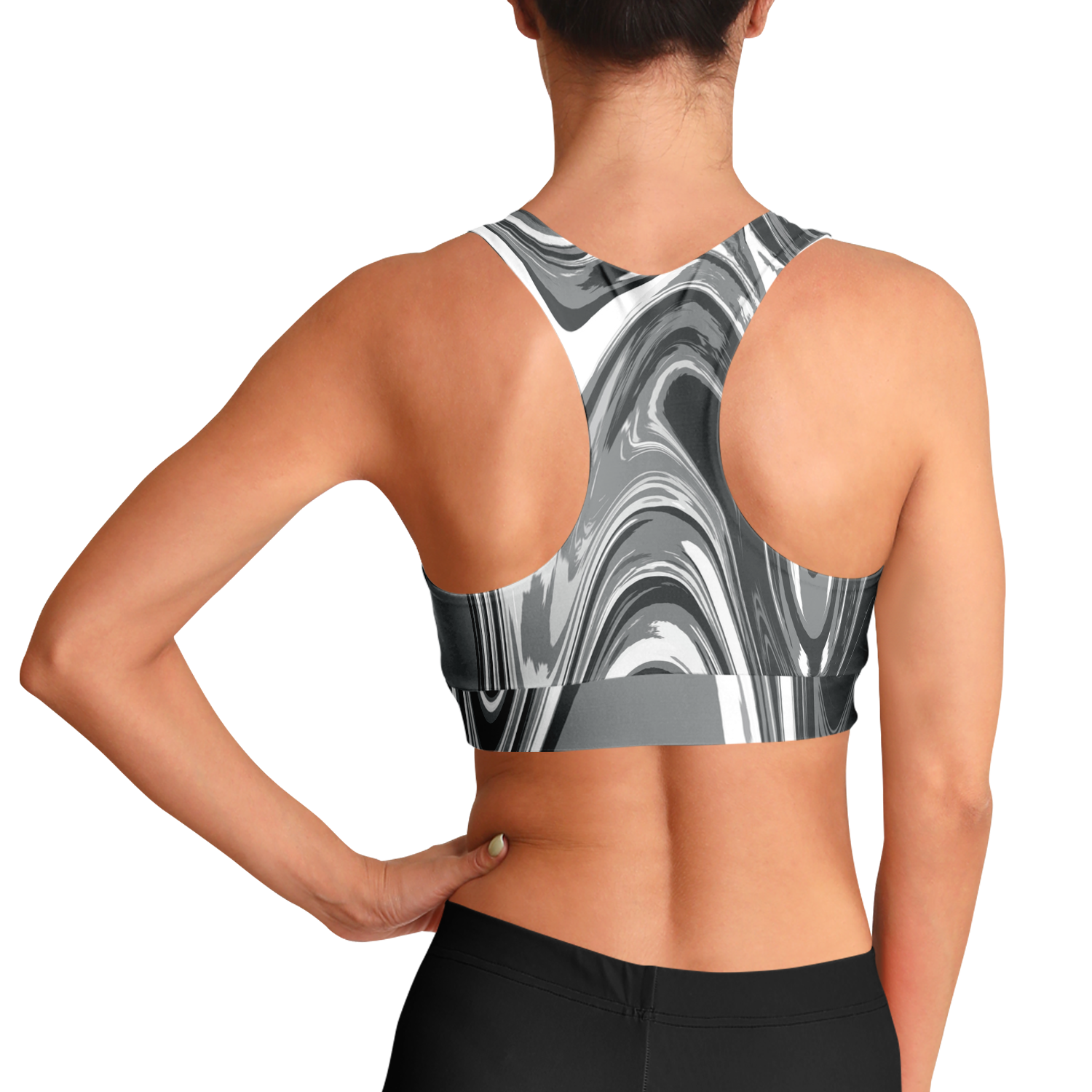 Suminagashi “Iron Smoke” Padded Sports Bra