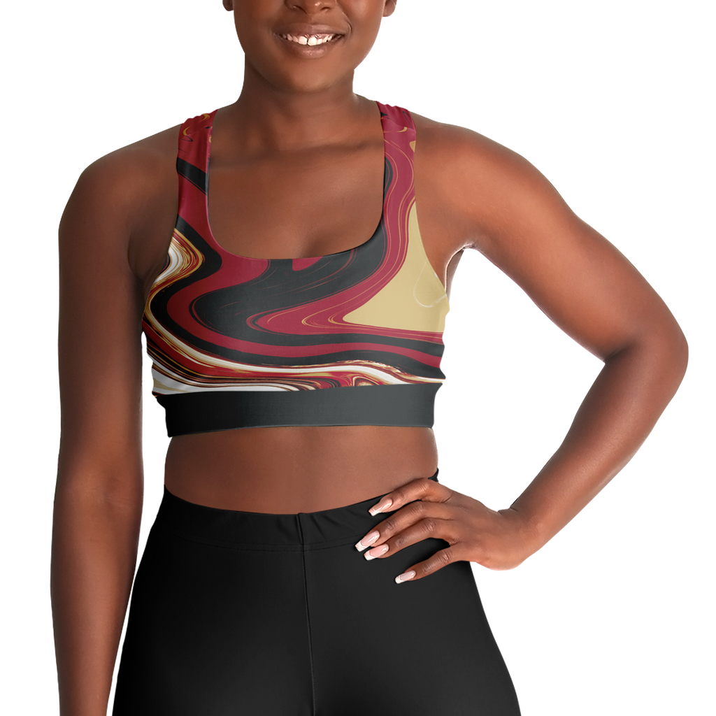 Suminagashi “Imperial Ink” Padded Sports Bra