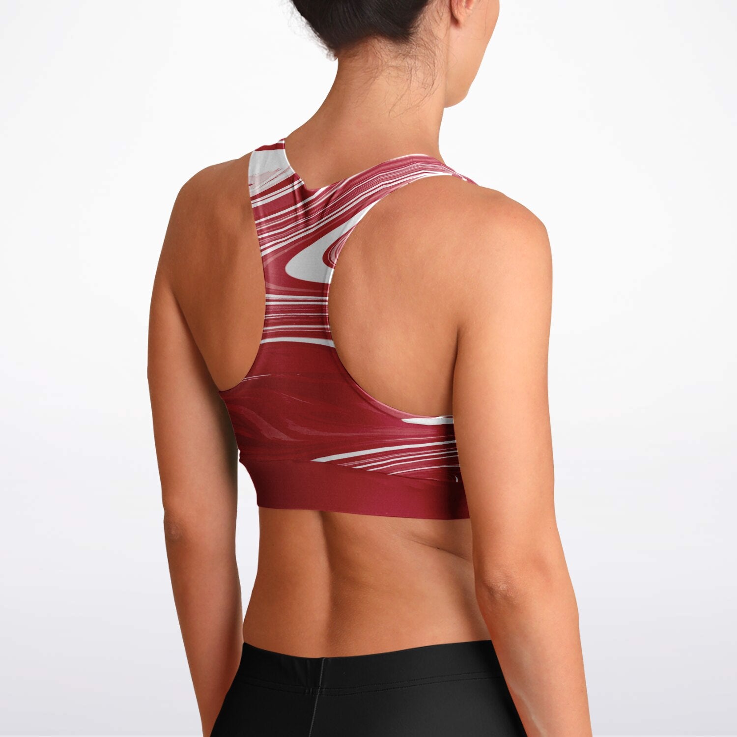 Suminagashi “Crimson Spirit” Padded Sports Bra