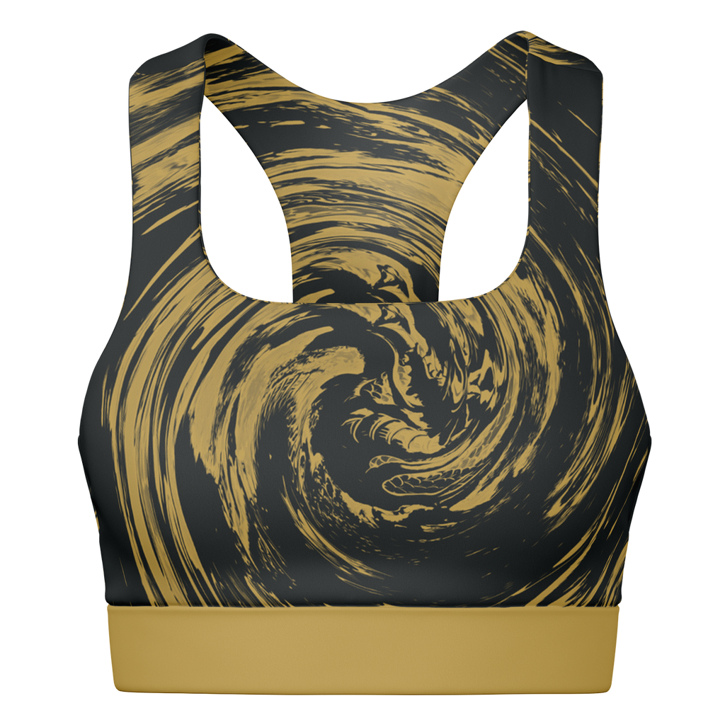 Suminagashi “Gilded Abyss” Padded Sports Bra