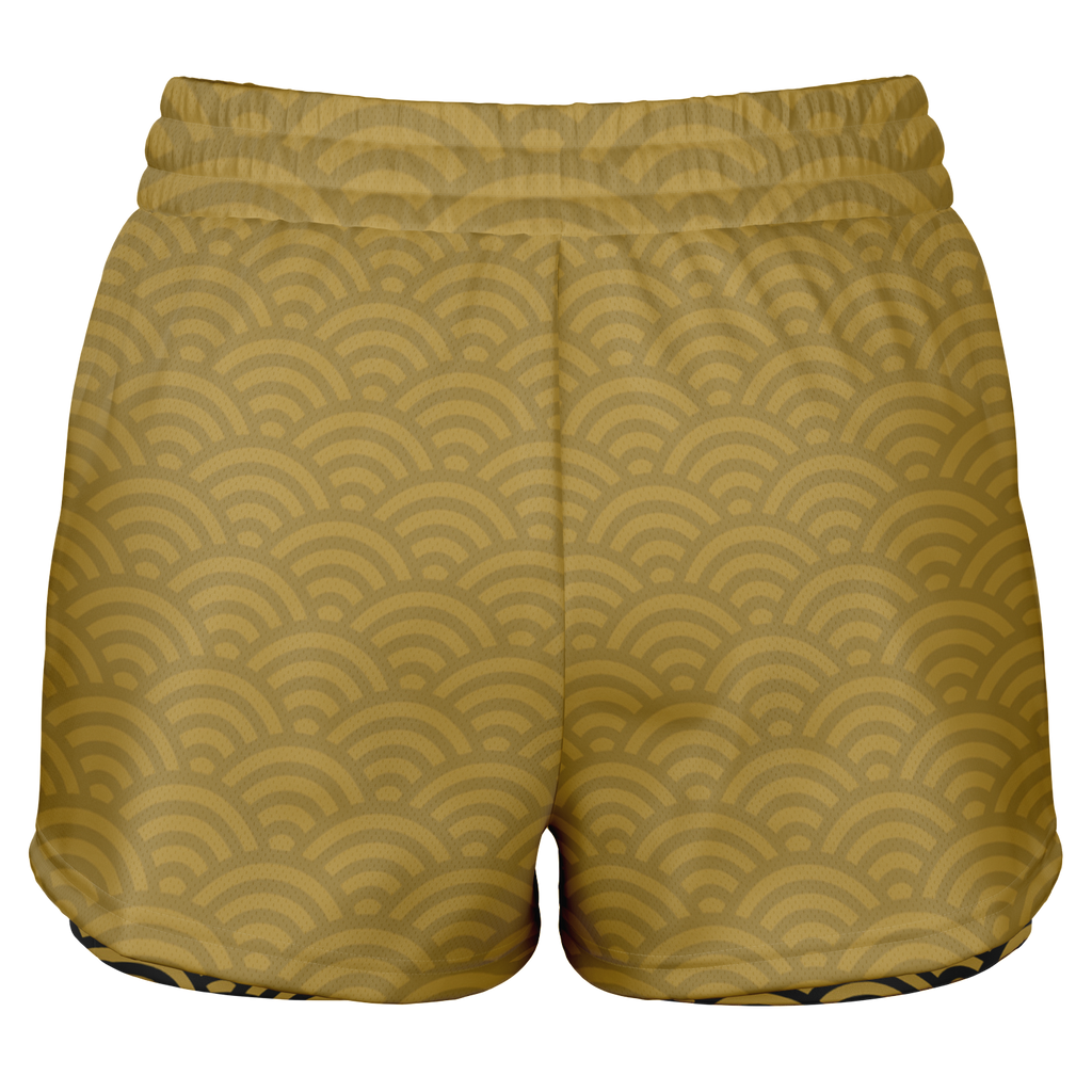 Seigaiha “Gilded Tide” 2-in-1 Shorts - Oni Threads
