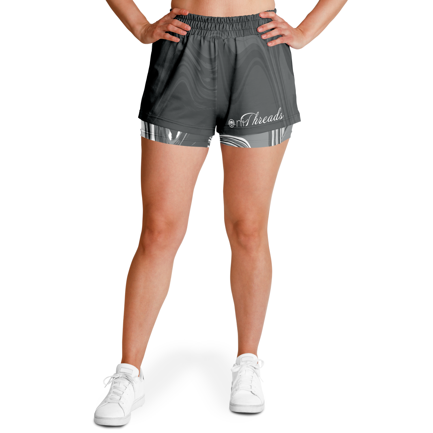 Suminagashi “Iron Smoke” 2-in-1 Shorts - Oni Threads