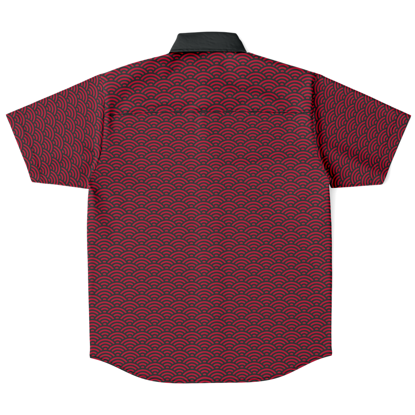 Red Gold Seigaiha Button Down - Oni Threads